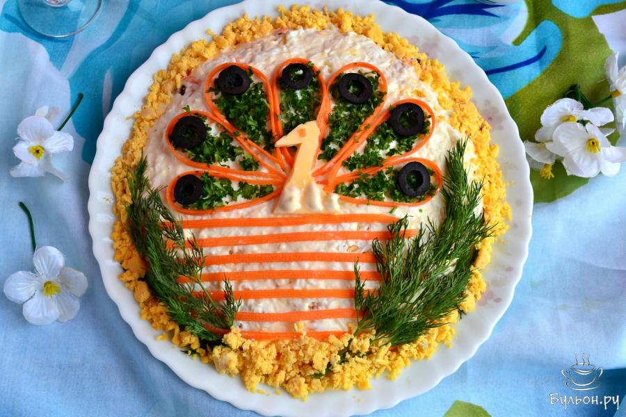 Готовим салат жар птица с опятами и курицей