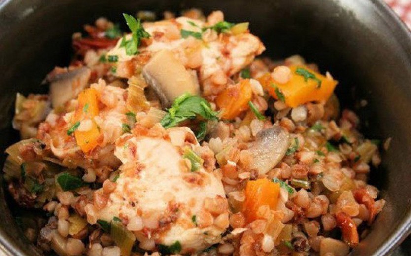 Рецепт приготовления гречки с шампиньонами и луком