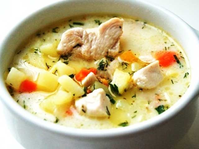 Сырный суп с шампиньонами и курицей: рецепт приготовления