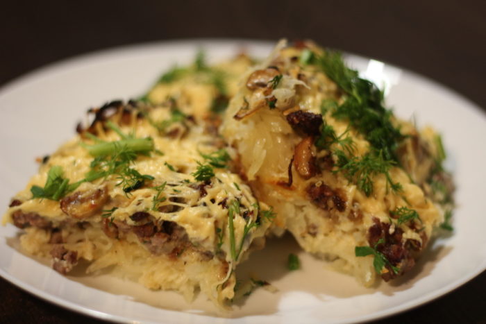 Запеканка из шампиньонов и картофеля в духовке: рецепт блюда